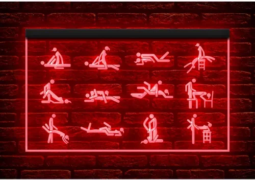 Miniatura 5 de 180029 Sex Funny Posture - Letrero de neón con luz nocturna LED para adultos, tienda de tienda, bar, pub, hombre, cueva