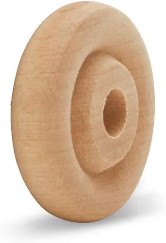 Miniatura 3 de Mini ruedas de madera clásicas, ideales para manualidades, 7/8 pulgadas de diámetro, 1/4 pulgadas de grosor, agujero de 3/16 pulgadas, paquete de 50