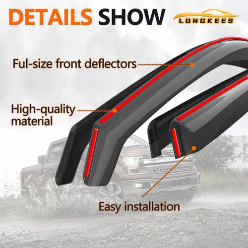 Miniatura 7 de Viseras de ventana en canal, protectores de lluvia compatibles con Mazda CX-5 2017-2025 (2017-2025) - Deflectores de ventilación de policarbonato