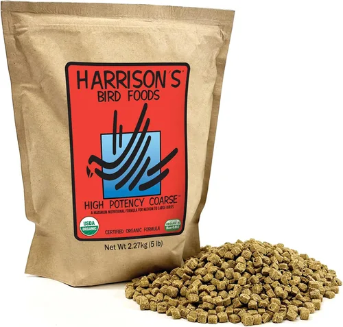 Miniatura 9 de Harrison's Bird Foods Fórmula fina de alta potencia, orgánica certificada, sin OMG para aves pequeñas a medianas, pellets de grado humano para muda