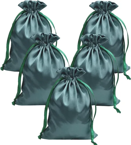 Miniatura 14 de 35 Piezas Bolsas de Regalo de Satén Beige de 5 x 7 Pulgadas - Bolsas de Baby Shower - Bolsas de Favores de Boda - Bolsa de Tela con Cordón - Bolsas