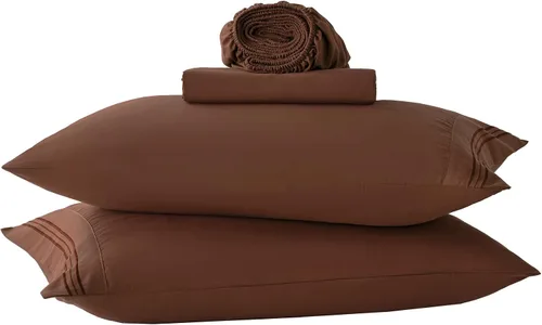 Miniatura 47 de Yibeizi Juego de sábanas beige tamaño Queen, estilo hotel de lujo, juego de sábanas bajeras de bolsillo extra profundo, sábanas de microfibra
