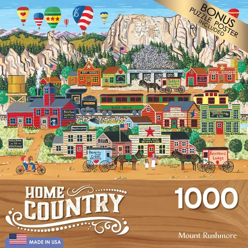 Miniatura 4 de RoseArt - País de origen- Mount Rushmore - Rompecabezas de 1000 piezas para adultos
