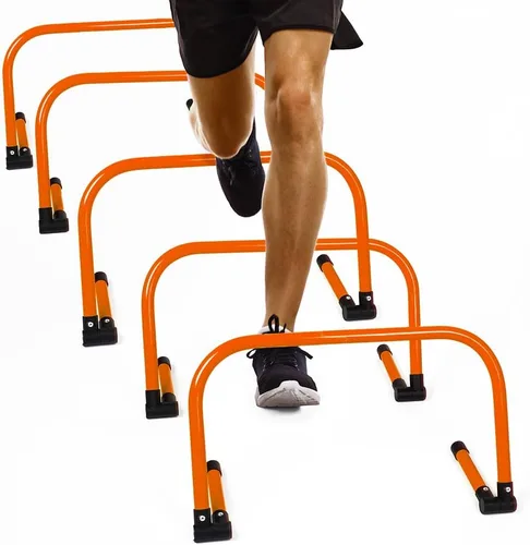 Body Sport Adjustable Athletic Speed Training Hurdles, Jumping & Speed Training Fitness Equipment, Hurdles for Track & Field, Basketball, Soccer &