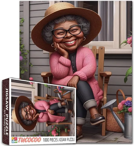 Miniatura 14 de Rompecabezas de 1000 piezas para adultos, rompecabezas de moda para anciana, rompecabezas para mujeres, divertido viaje de 1000 piezas, rompecabezas