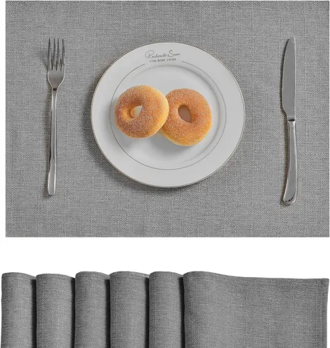 Miniatura 52 de Mantel para mesa rectangular de 55x71 pulgadas, de lino sintético, resistente a las arrugas e impermeable, color beige, para cocina, comedor