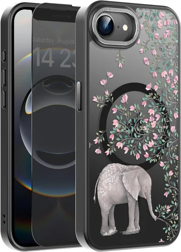 Miniatura 128 de Goodon Funda para iPhone 17 Pro con protector de pantalla de privacidad, compatible con Magsafe, a prueba de golpes, translúcida mate, bonita funda
