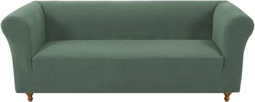Miniatura 16 de Funda elástica Chesterfield para sofá, funda de tela jacquard para sofá biplaza de 2 cojines, protector de muebles antideslizante resistente a