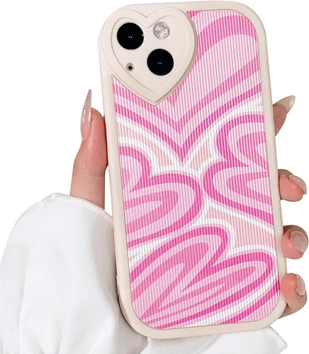 Miniatura 33 de Lovmooful Funda compatible con iPhone 13, diseño floral con lente de amor, protector de parachoques para niñas y mujeres, TPU suave a prueba