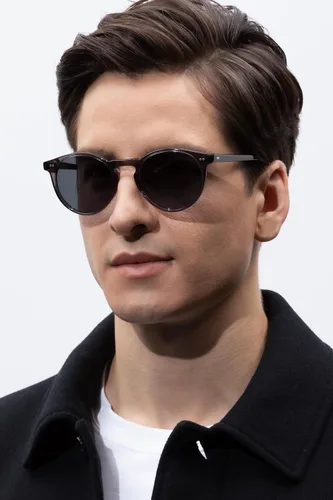 Miniatura 39 de CARFIA Gafas de sol redondas de acetato para hombre, polarizadas, protección UV, gafas de sol clásicas retro CA5289L