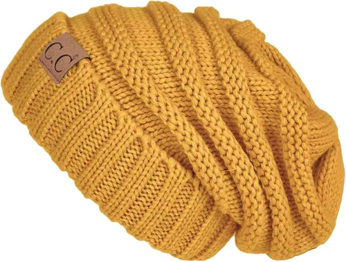 Miniatura 3 de Funky Junque Gorro holgado de punto trenzado de gran tamaño, grueso, suave, de gran