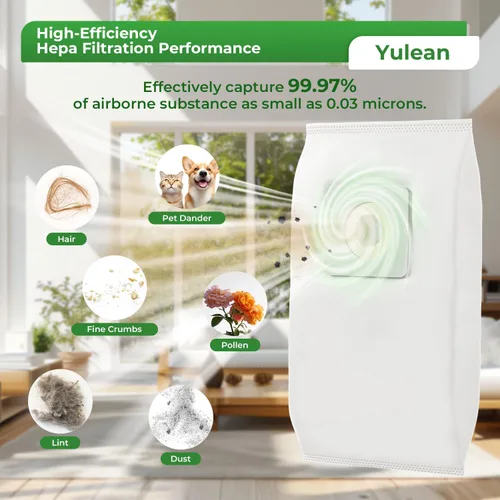 Miniatura 5 de Paquete de 4 bolsas de vacío HEPA estilo 7 compatibles con aspiradoras verticales Bissell: PowerForce 1739 3522 3525 71Y7, PowerGlide 3545, Plus
