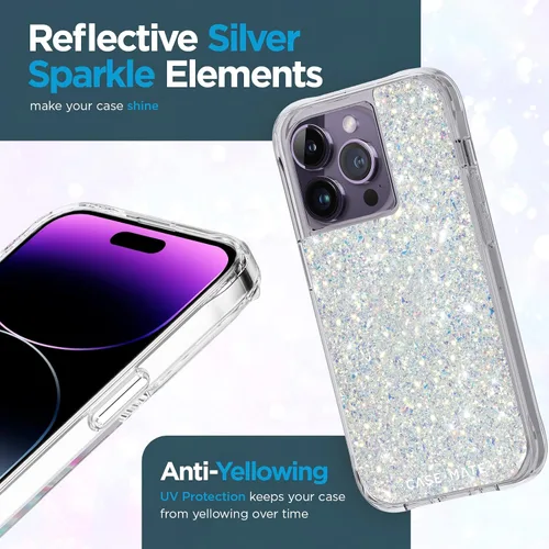 Miniatura 6 de Case-Mate Funda para iPhone 14 Pro - Gemas florales - Con protección contra caídas de 10 pies y carga inalámbrica - Funda de lujo con diamantes