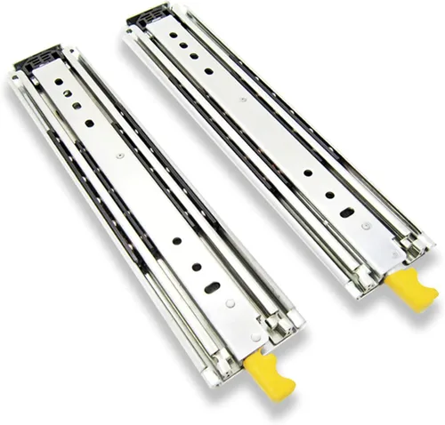 Diapositivas de cajón para equipos industriales pesados, de 2.992 in de ancho, con cerradura, rodamientos de bolas, extensión completa, capacidad de