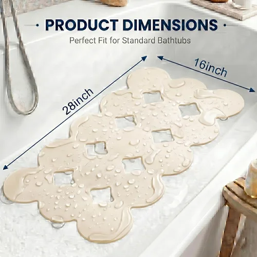 Miniatura 2 de Webos Tapete Antideslizante Patentado para Bañera Tapetes de Ducha y Baño con Ventosas Fuertes Goma Natural Suave Resistente Agarre Superior