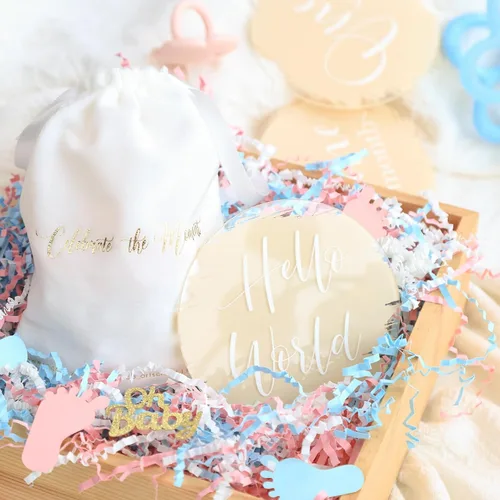 Miniatura 3 de UNIQOOO 13 tarjetas mensuales de hitos para bebés de 4 pulgadas con estampado beige, discos de accesorios para fotos, letrero de crecimiento redondo