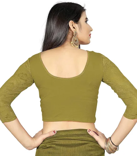 Miniatura 2 de Indian Hawker Blusa de algodón de licra confeccionada con mangas 34 para mujer