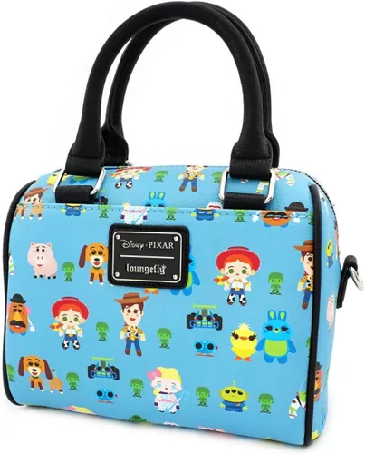 Miniatura 2 de Loungefly x Toy Story Chibi - Bolsa de lona con estampado de personajes (tamaño único, multicolor)