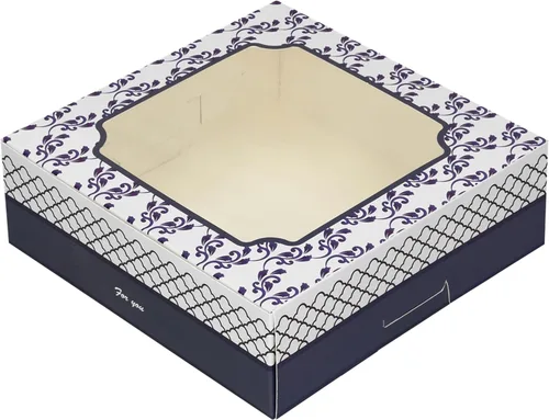 Miniatura 14 de Paquete de 20 cajas de panadería con ventana pequeñas de 6 x 6 x 2 pulgadas para galletas, dulces, pasteles, brownie, pastel de gasa, tarta, tarta