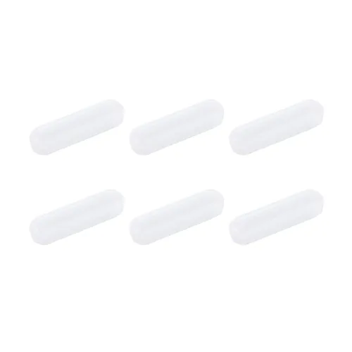 Miniatura 8 de MECCANIXITY Agitador magnético mezclador barra de agitación barra 7 mm (0.28 ") x3mm cilindro forma PTFE recubrimiento imán blanco para laboratorio