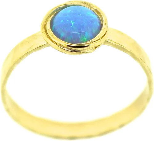 Miniatura 41 de Anillo de oro de piedras preciosas, anillo de piedra chapada en oro de 14 quilates, anillo de piedra apilable, anillo de oro de piedra pequeña