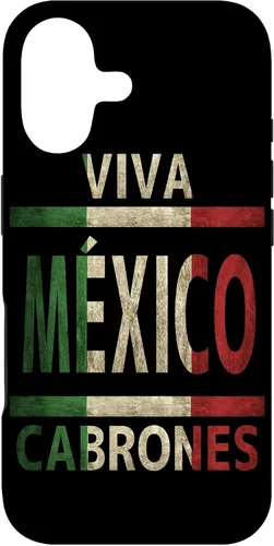 Miniatura 32 de Carcasa para iPhone 12 Pro Max Viva México Cabrones con bandera mexicana