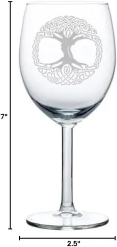 MIP Brand Copa de vino Cáliz Celtic Tree Of Life Irish (10 oz)