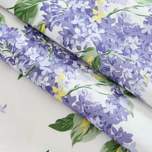 Miniatura 6 de Lilac Fields - Mantel pesado de franela de vinilo calibre 4, diseño floral de lilas moradas para interiores y exteriores, picnic, cocina, comedor