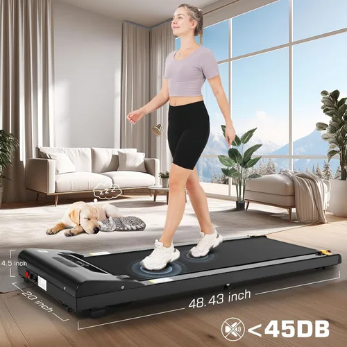 Miniatura 5 de Cinta de Caminar Portátil con Capacidad de 300 Libras, Cintas de Correr Portátiles para Casa y Oficina, Cinta de Correr Bajo el Escritorio