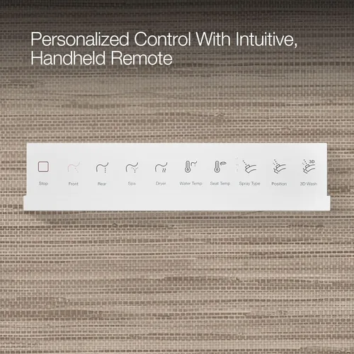 Miniatura 5 de Kohler PureWash E815 - Asiento de inodoro alargado para bidé, agua tibia, blanco con control remoto, varita de autolimpieza, controles