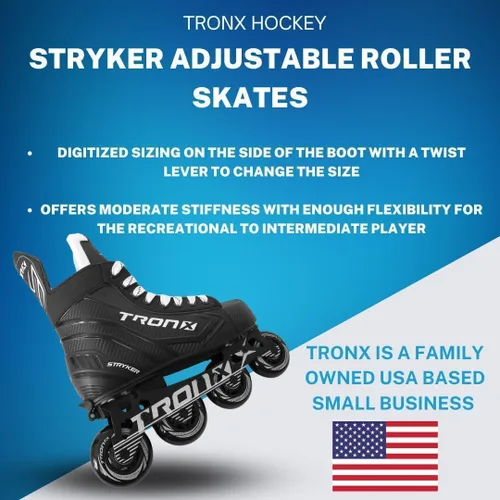 Miniatura 4 de TronX Stryker patines en línea ajustables de hockey para adultos, intermedios, jóvenes y niños