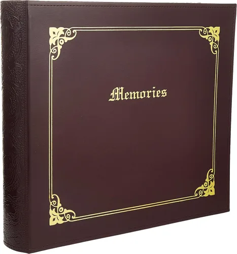 Pioneer - Carpeta para álbumes de recortes, de 12 x 12 pulgadas, con 3 anillas, cubierta italiana, color borgoña