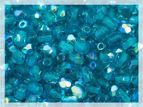 Miniatura 23 de 0.88 oz de mezcla azul y púrpura de cuentas checas facetadas y pulidas al fuego (redondas, catedral, arandela)