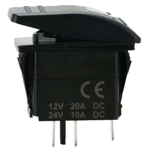 Miniatura 7 de Amarine Made 12v 20 Amp Impermeable LED On/Off Boat Marine SPST 3P Interruptor basculante con luz (verde)