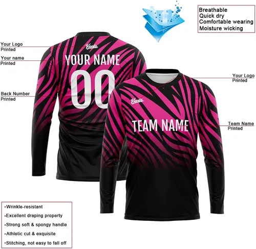 Miniatura 3 de Camiseta personalizada de manga larga para baloncesto y fútbol para adultos y niños