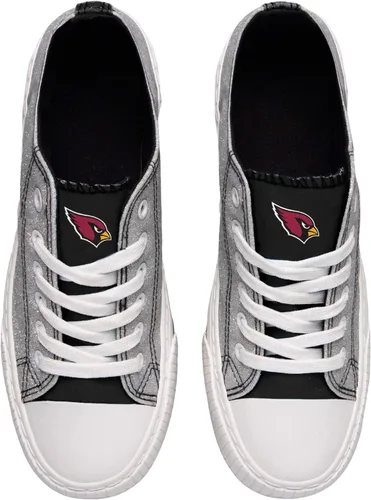 Miniatura 3 de Tenis de lona corte Low-Top con purpurina para mujer diseño de los Arizona Cardinals de la NFL con el color del equipo talle 10XXL.