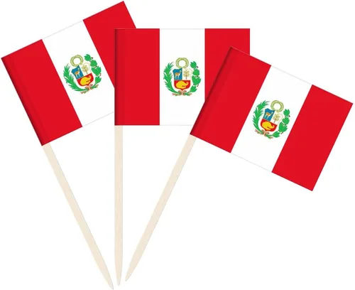 Miniatura 35 de 100 piezas Bandera de Costa Rica Bandera pequeña de Costa Rica con palillo de dientes Decoración Mini Toppers para cupcakes y brochetas para cóctel