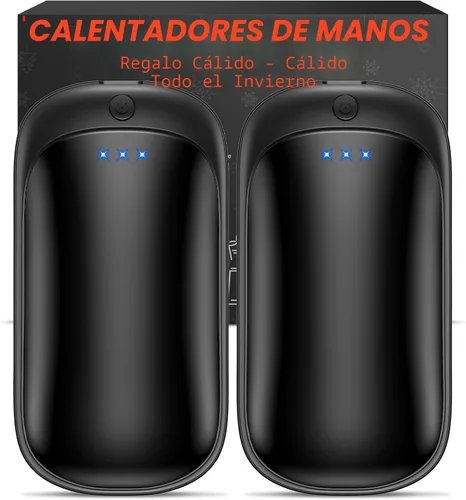 Miniatura 7 de Paquete de 2 calentadores de manos recargables, calentadores de manos eléctricos portátiles reutilizables, calentadores de manos USB 2 en 1, regalos