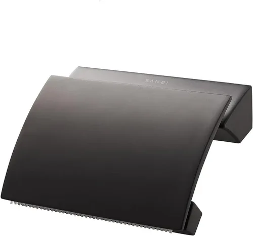 SANEI W3701-D - Soporte de papel con tornillos de corte a mano, color negro