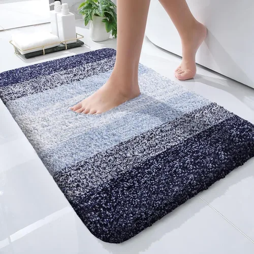 Miniatura 2 de OLANLY Juego de 2 alfombras de baño y alfombras de baño ombré, tamaño de alfombra de baño 24 x 16 pulgadas y alfombra de baño de 30 x 20 + 24 x 20