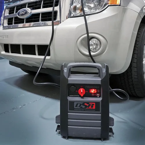 Miniatura 3 de Arrancador de batería de coche Schumacher Electric DSR ProSeries - Arrancador de coche 12V/24V de pico de 4400 Amp, caja de salto y estación