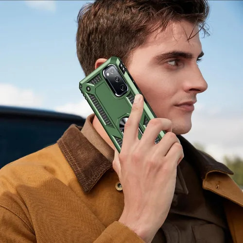Miniatura 7 de Yiakeng Funda para Samsung Galaxy S20 FE, funda Galaxy S20 FE 5G con protector de pantalla HD, fundas protectoras de grado militar con anillo