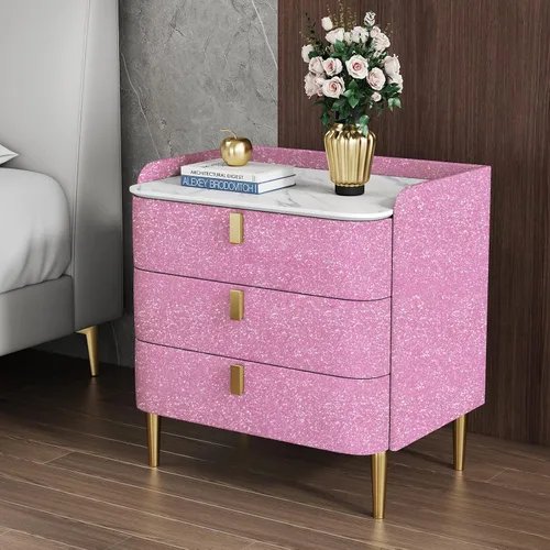 Miniatura 2 de Kitico Papel tapiz rosa con purpurina para despegar y pegar, papel decorativo autoadhesivo para decoración de bricolaje, 17.7 x 118.1 pulgadas