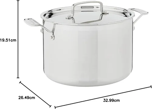 Miniatura 5 de Cuisinart MCP66-24N MultiClad Pro - Sartén de triple capa de 8 cuartos de galón, olla con tapa