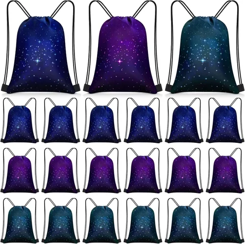 Miniatura 12 de Censen 24 piezas de bolsas con cordón, conjunto a granel, 12 x 10 pulgadas, bolsas de regalo con temática de princesa y príncipe, bolsas de regalo