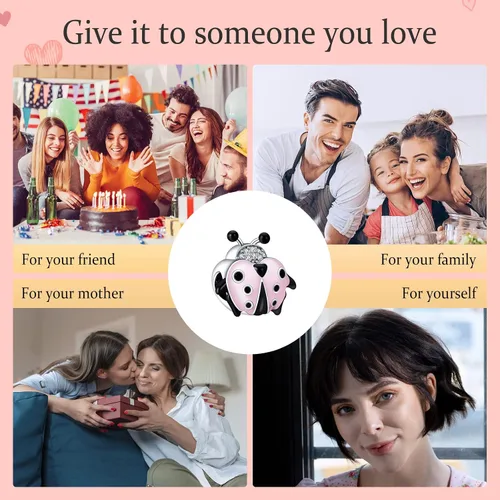 Miniatura 6 de Annmors Dijes para pulseras de plata de ley 925 para familia, amigos, angular, amor, corazón, colgante, pulsera y collar