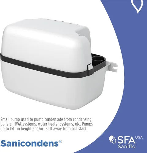 Miniatura 2 de SFA SANIFLO - Sanicondens - Bomba de condensado - Fácil instalación para calderas de condensación, sistemas HVAC y sistemas de calentadores de agua