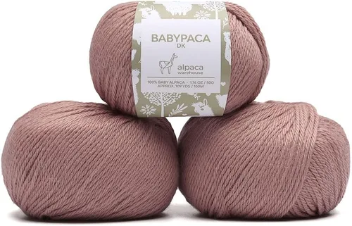 Miniatura 19 de 100% Hilo de Lana de Alpaca Bebé (Juego de 3 Madejas, 150 Gramos) Peso DK - Hecho en Perú - Celestialmente Suave y Perfecto para Tejer y Ganchillo