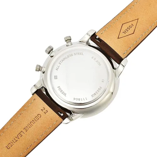 Miniatura 12 de Fossil Men's Neutra Stainless Steel and Leather Quartz Chronograph Watch