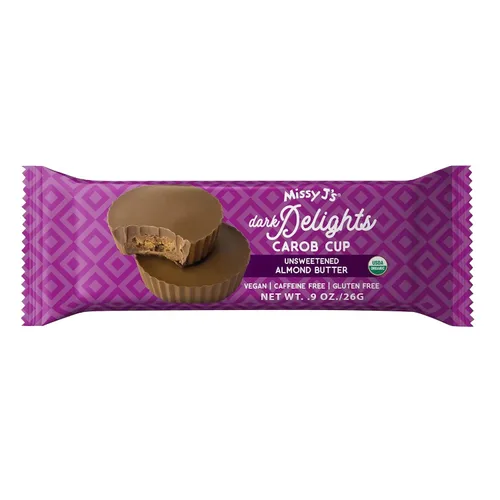 Miniatura 3 de Missy J's Organic Carob Dark Delights - Tazas de almendras sin azúcar de 0.9 onzas, paquete de 12 Vegano y sin gluten, sustituto saludable sin